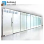 How do curved glass windows enhance the aesthetics of a building?